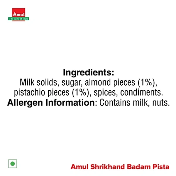 Amul Shrikhand Badam Pista Cup, 200 g