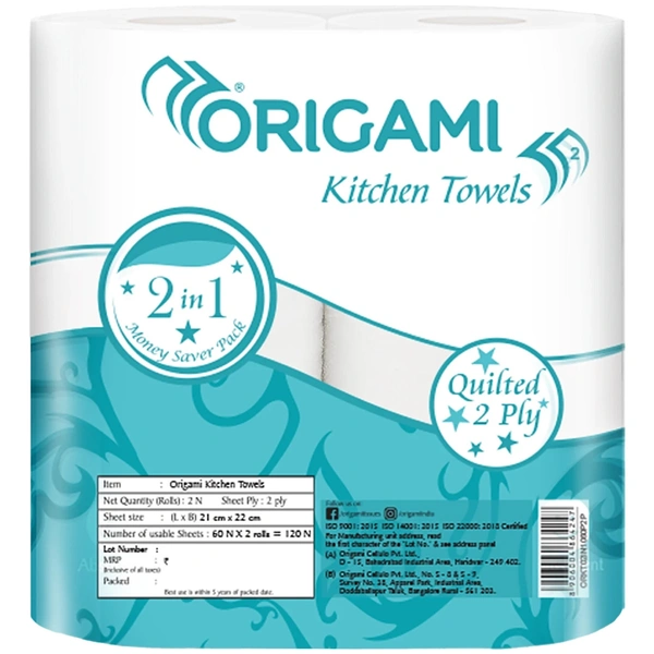 Origami 2 Ply Kitchen Towel, 2N
