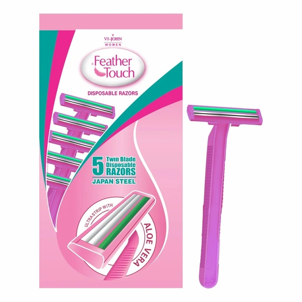 Vi-John Feather Touch Twin Blade Woman Razor Pack 5 N