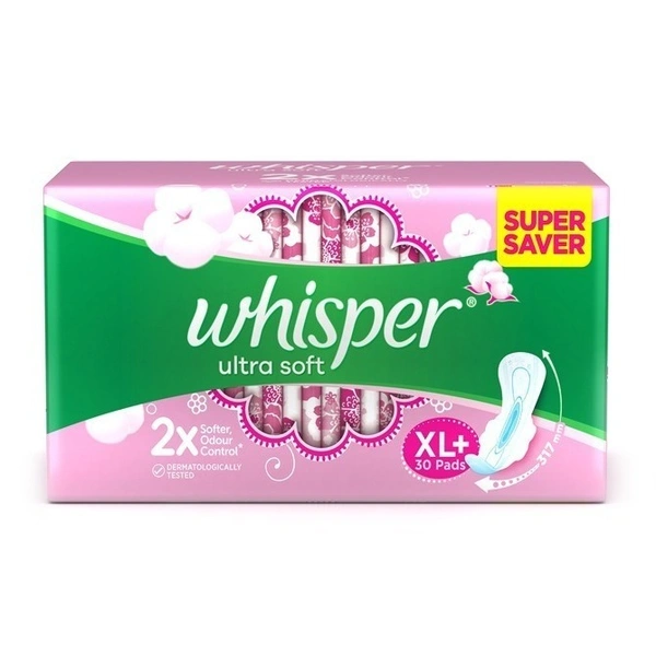Whisper Ultra Soft XL+ Sanitary Pads 30 N