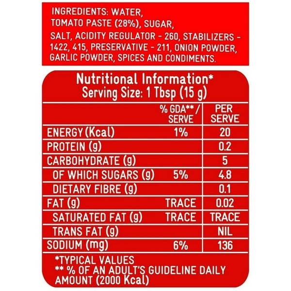 Kissan Tomato Ketchup 200 G