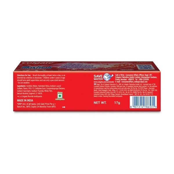 Colgate Max Fresh Red Toothpaste 12 N (17 g Each)