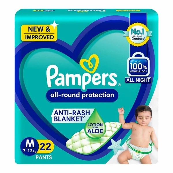 Pampers All Round Protection Baby Diaper Pants Medium 22U