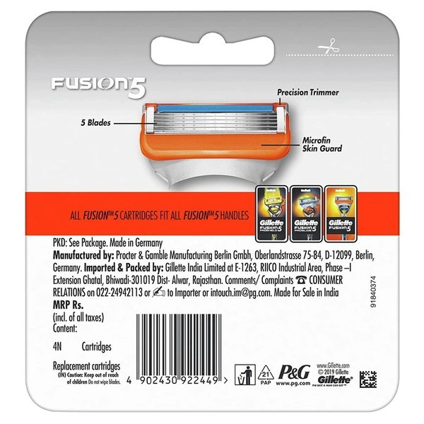 Gillette Fusion Cartridges 4 N