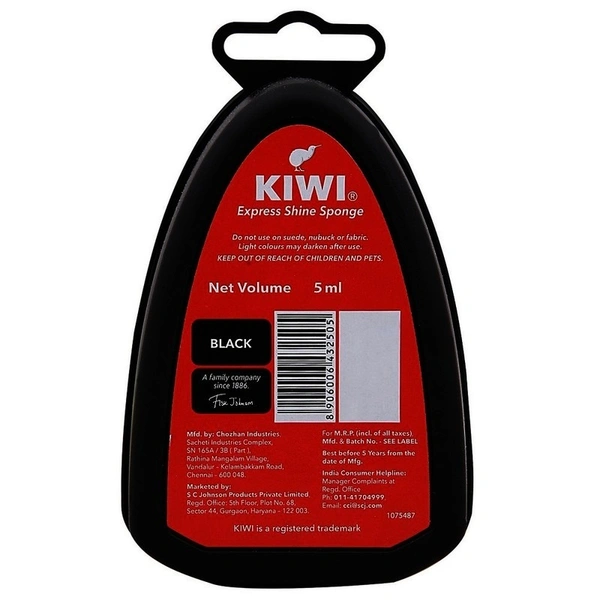Kiwi Black Shoe Sponge Shiner 5 ml