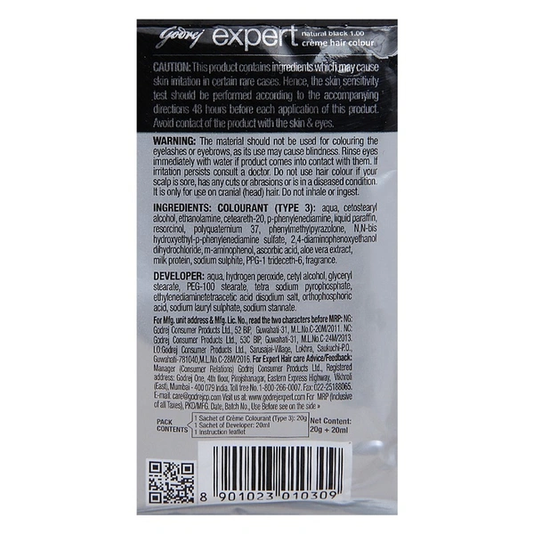 Godrej Expert Natural Black Hair Color 20 g + 20 ml