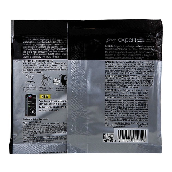 Godrej Expert Black Brown Hair Color 20 g + 20 ml