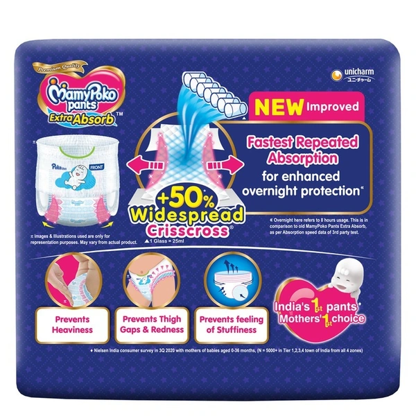 Mamypoko Extra Absorb New Born Diaper Pants 17 N