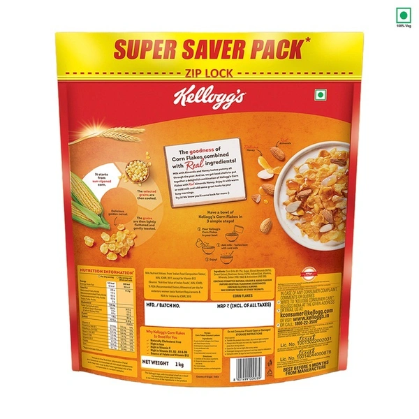 Kellogg's Honey & Almond Cornflakes 1 Kg