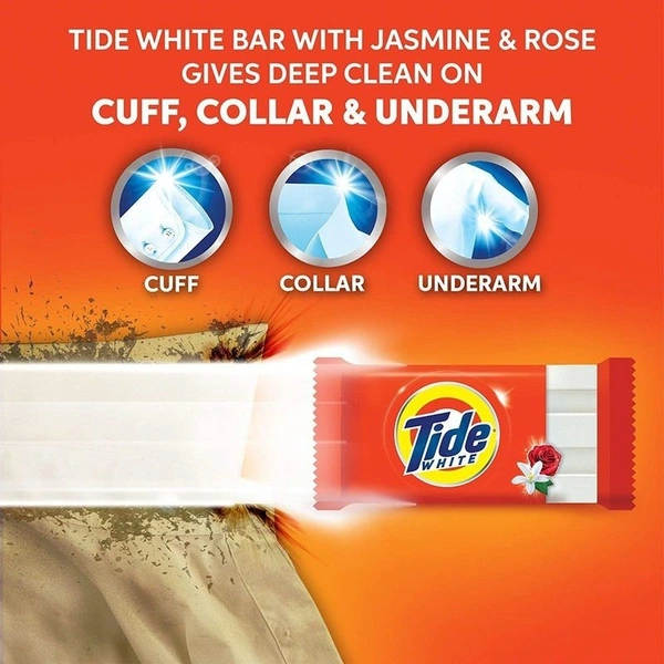 Tide White Detergent Bar 5 N (200 g Each)