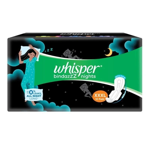 Whisper Ultra Night XXXL Sanitary Pads 10 N