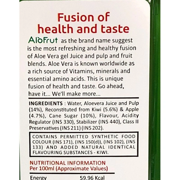 AloFrut Kiwi Aloevera Juice 1 L
