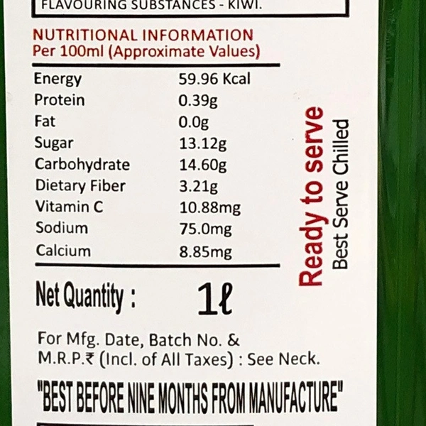 AloFrut Kiwi Aloevera Juice 1 L