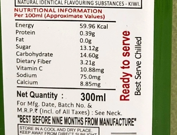 AloFrut Kiwi Aloevera Juice 300 ml