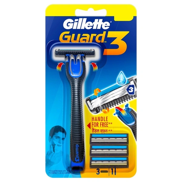 Gillette Guard 3 Razor + 2 Cartridge 1 N