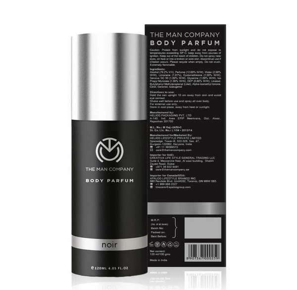 The Man Company Noir Non gas Body Perfume 120 ml