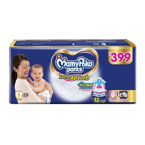 Mamypoko Extra Absorb Small Diaper Pants 28 N