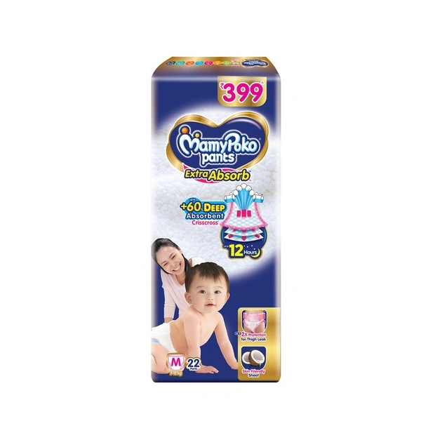 Mamypoko Extra Absorb Medium Diaper Pants 22 N
