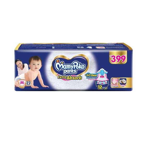 Mamypoko Extra Absorb Medium Diaper Pants 22 N