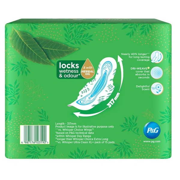 Whisper Ultra Clean XL Plus Sanitary Pads 50 N