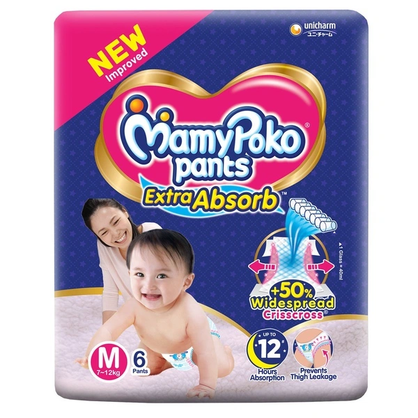 Mamypoko Extra Absorb Medium Diaper Pants 6 N