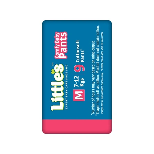 Little's Medium Diapers Mid Size Pack 9 N