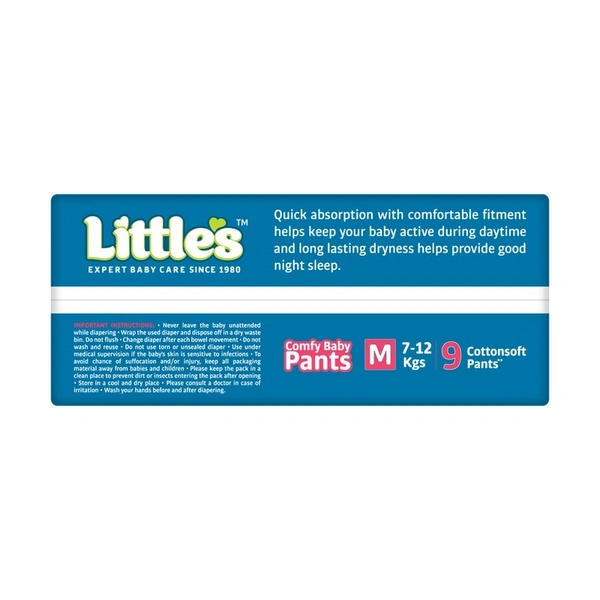 Little's Medium Diapers Mid Size Pack 9 N