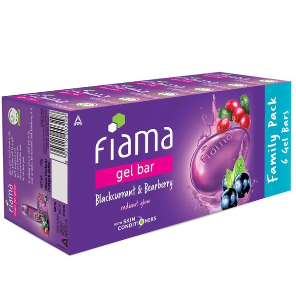 Fiama Black Current & Bearberry Soap 6 N (125 g Each)