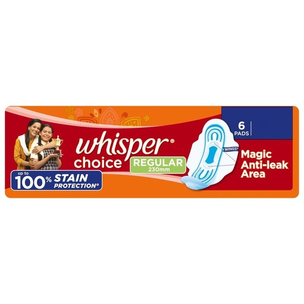 Whisper Choice Regular With Wings Sanitary Pad 6 N