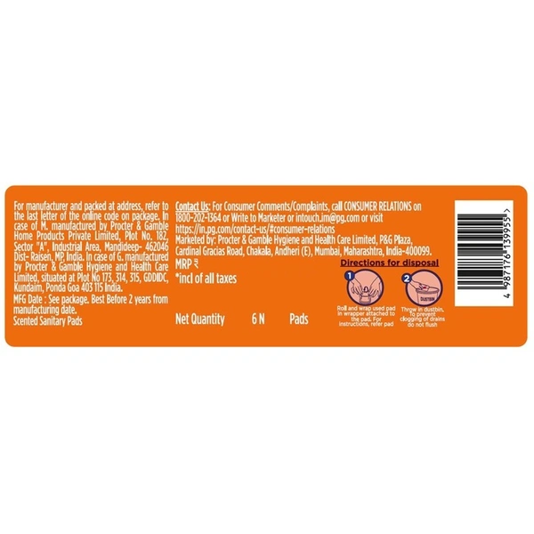 Whisper Choice Regular With Wings Sanitary Pad 6 N