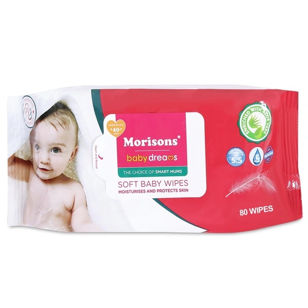 Morisons Baby Wipes Without Lid 80 Wipes