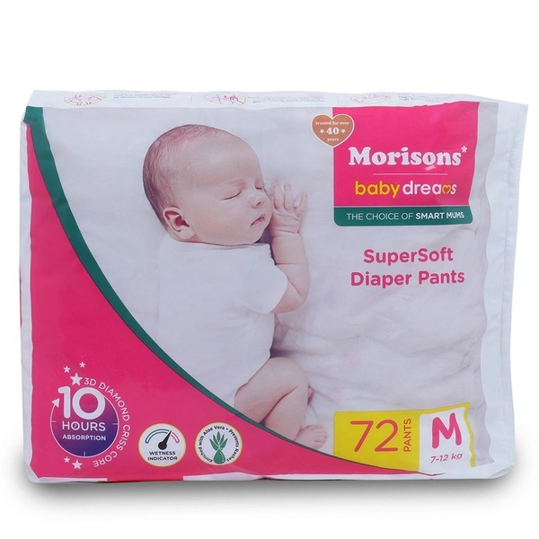 Morisons Super Soft Medium Diaper Pants 72 N