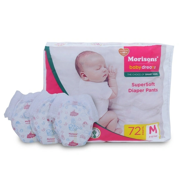 Morisons Super Soft Medium Diaper Pants 72 N