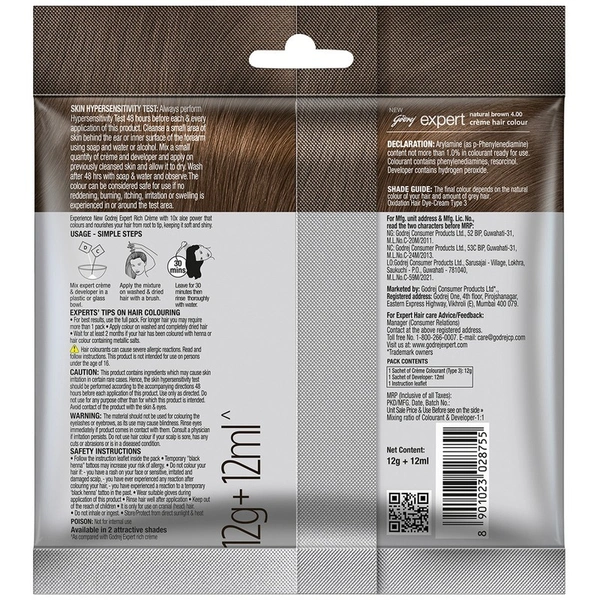Godrej Expert Creme Natural Brown Hair Colour 20 g + 20 ml