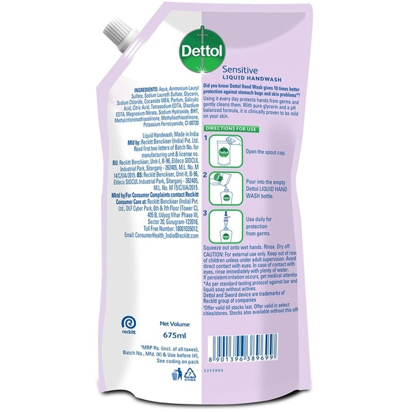 Dettol Sensitive Liquid Handwash 675 ml