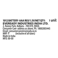 Eveready Red 1012 AAA Cell 12 N