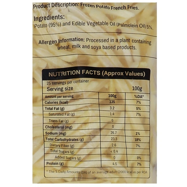 Hungritos 9 mm Frozen French Fries 2.5 kg