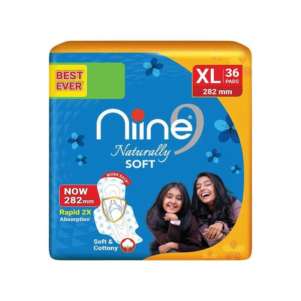 Niine Naturally Soft XL Anti Leak Sanitary Pads 36 N