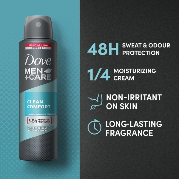 Dove Men Clean Comfort Deodorant 150 ml