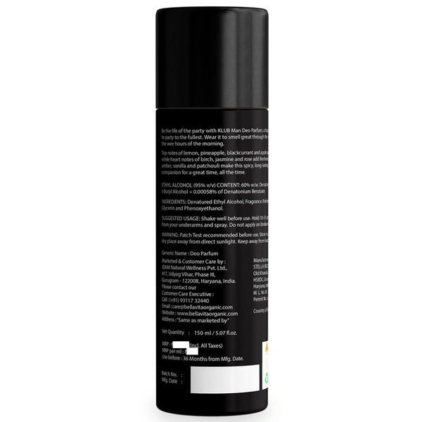 Bellavita Luxury Klub Deo 150 ml