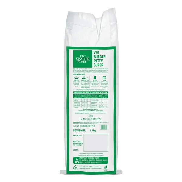 ITC Master Veg Burger Patty Super 1.5 kg