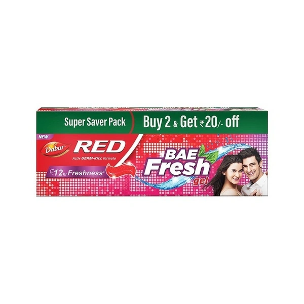 Dabur Red Bae Fresh gel Saver Pack 2 N (150 g Each)