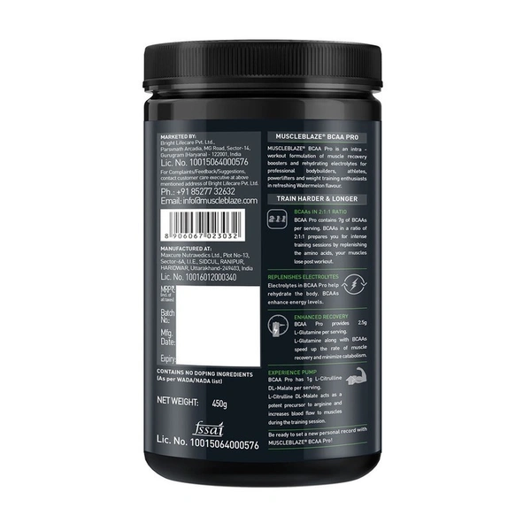 Muscleblaze Watermelon BCAA Pro Powder 450 g