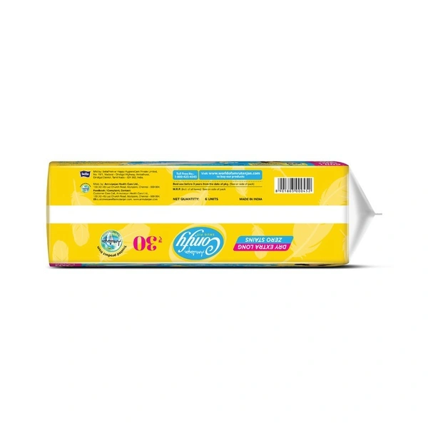 Comfy Snug Fit Dry XL Sanitary Pads 6 N