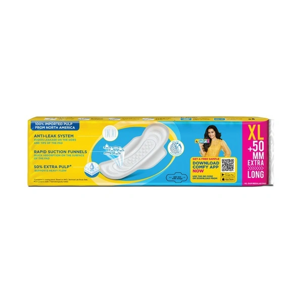 Comfy Snug Fit Dry XL Sanitary Pads 6 N
