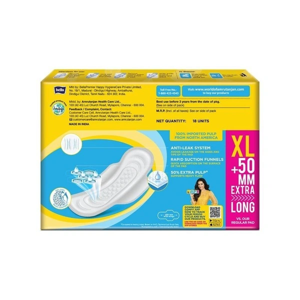 Comfy Snug Fit Dry XL Sanitary Pads 18 N