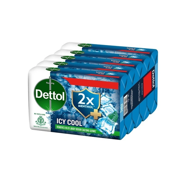 Dettol Icy Cool Soap 5 N (150 g Each)