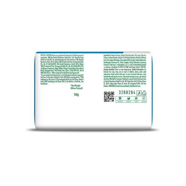 Dettol Icy Cool Soap 5 N (150 g Each)