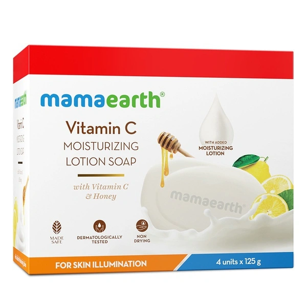 Mamaearth Vitamin C Moisturizing Lotion Soap 3 N + 1 N (125 g Each)