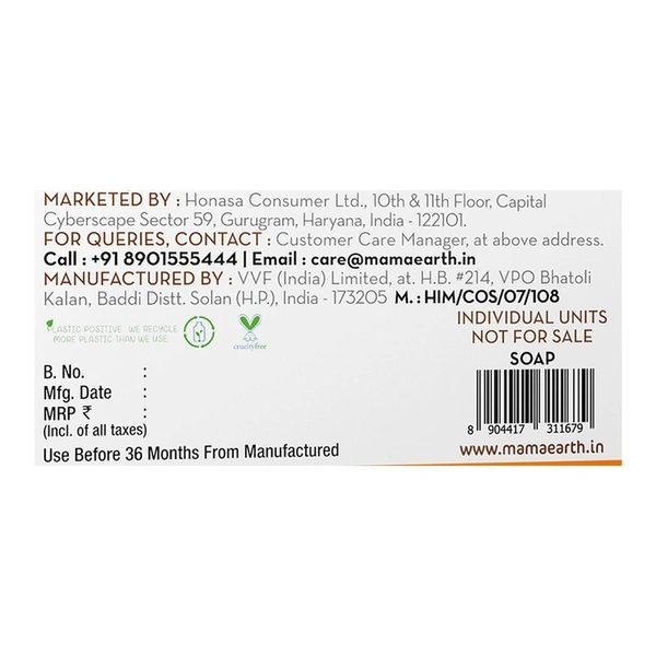 Mamaearth Vitamin C Moisturizing Lotion Soap 3 N + 1 N (125 g Each)